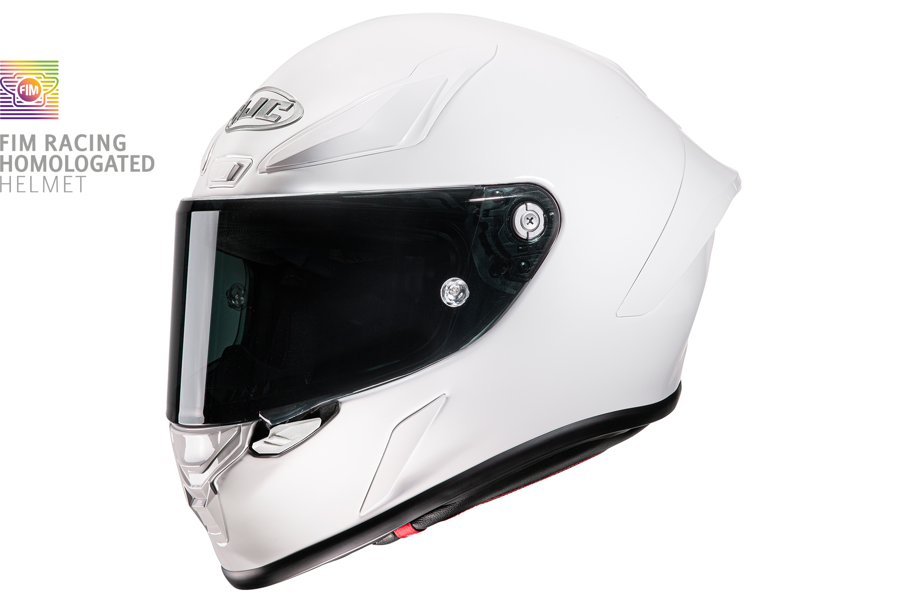 Image of HJC RPHA 1 Solid White Full Face Helmet Size L ID 8804269350898